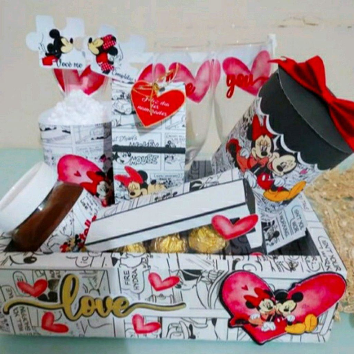 DIA DOS NAMORADOS CESTA MICKEY E MINNIE (#309) PDF E STUDIO