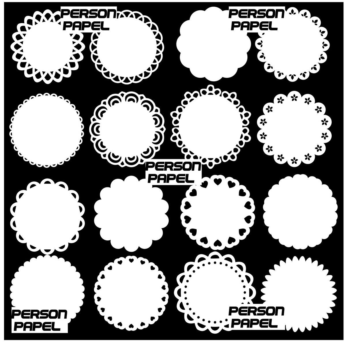 Kit Arquivo digital Doilies Vazadas - Renda