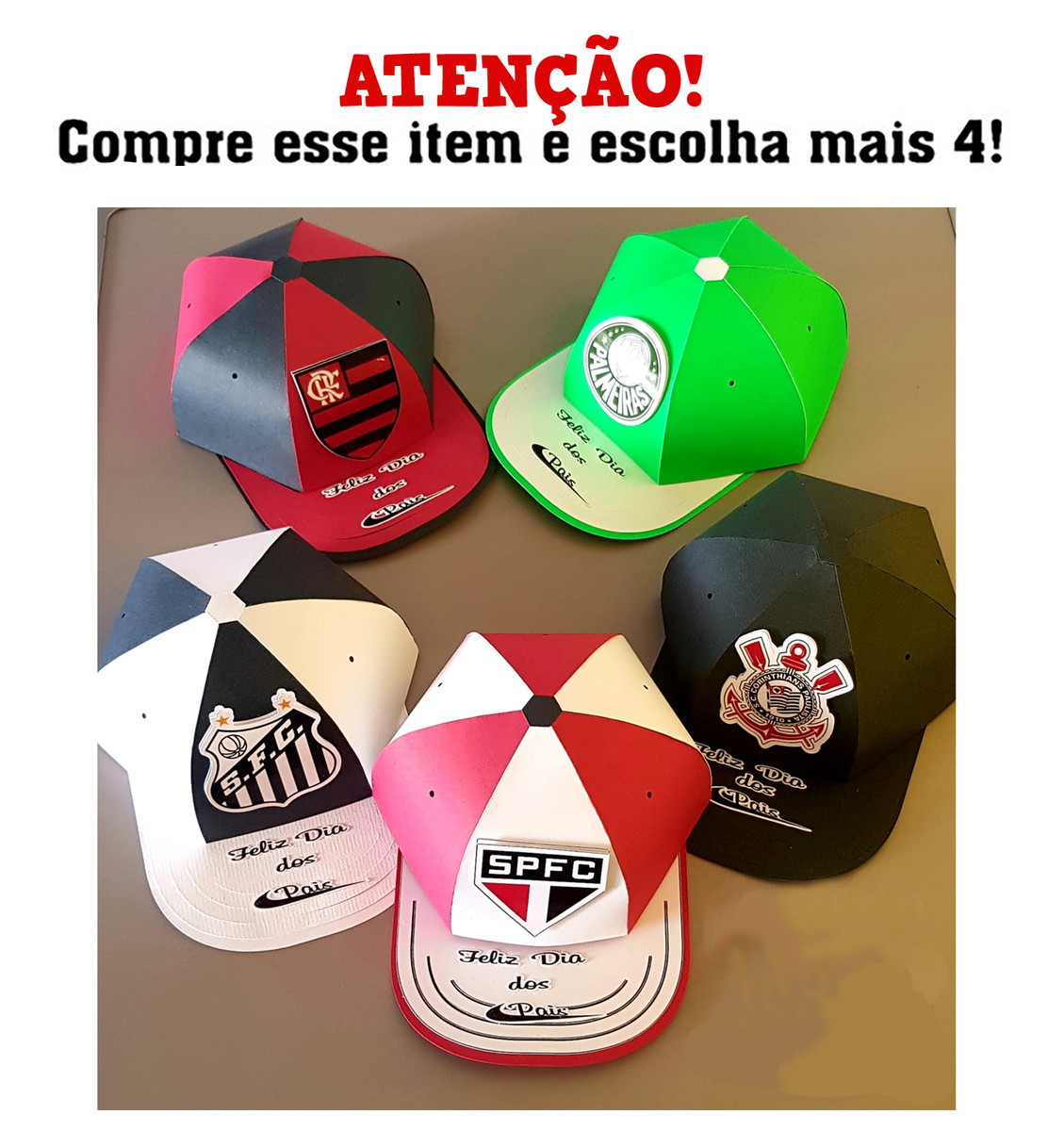 Kit c/ 5: Arquivo de Corte Cx Boné Dia dos Pais Studio e pdf