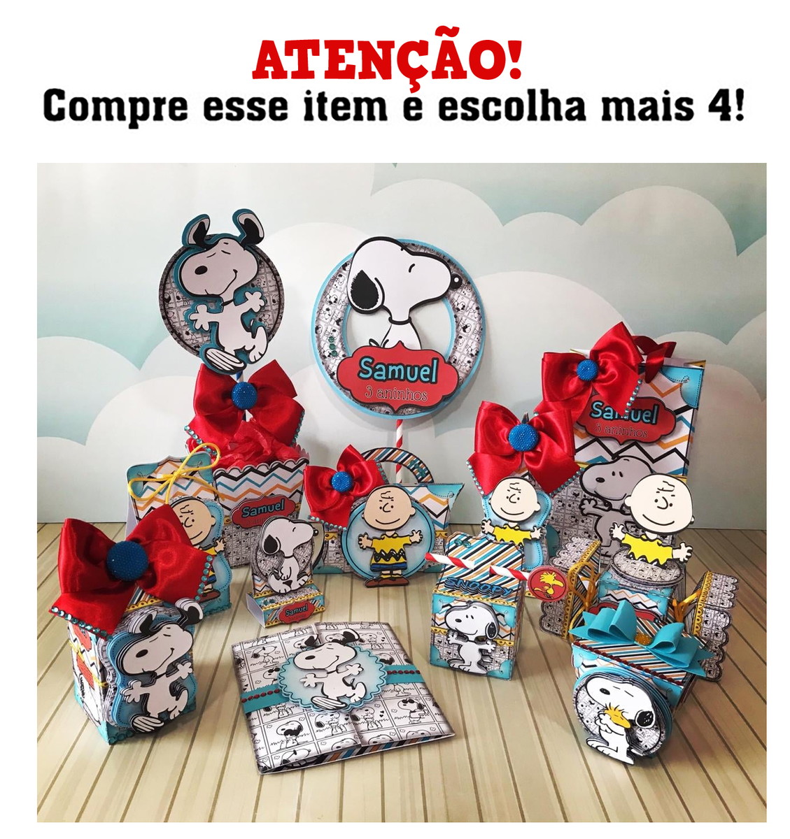 Kit c/ 5: Arquivo Corte Snoopy - Imagem 2