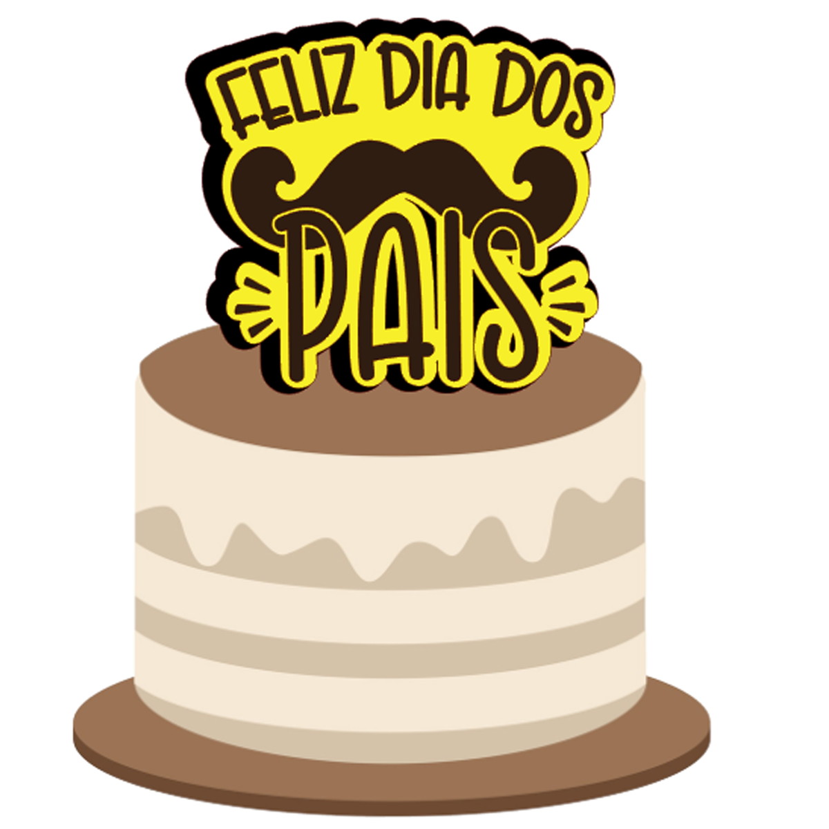 Kit C/ 5: Arquivo Corte Topo Feliz Dia Dos Pais 009