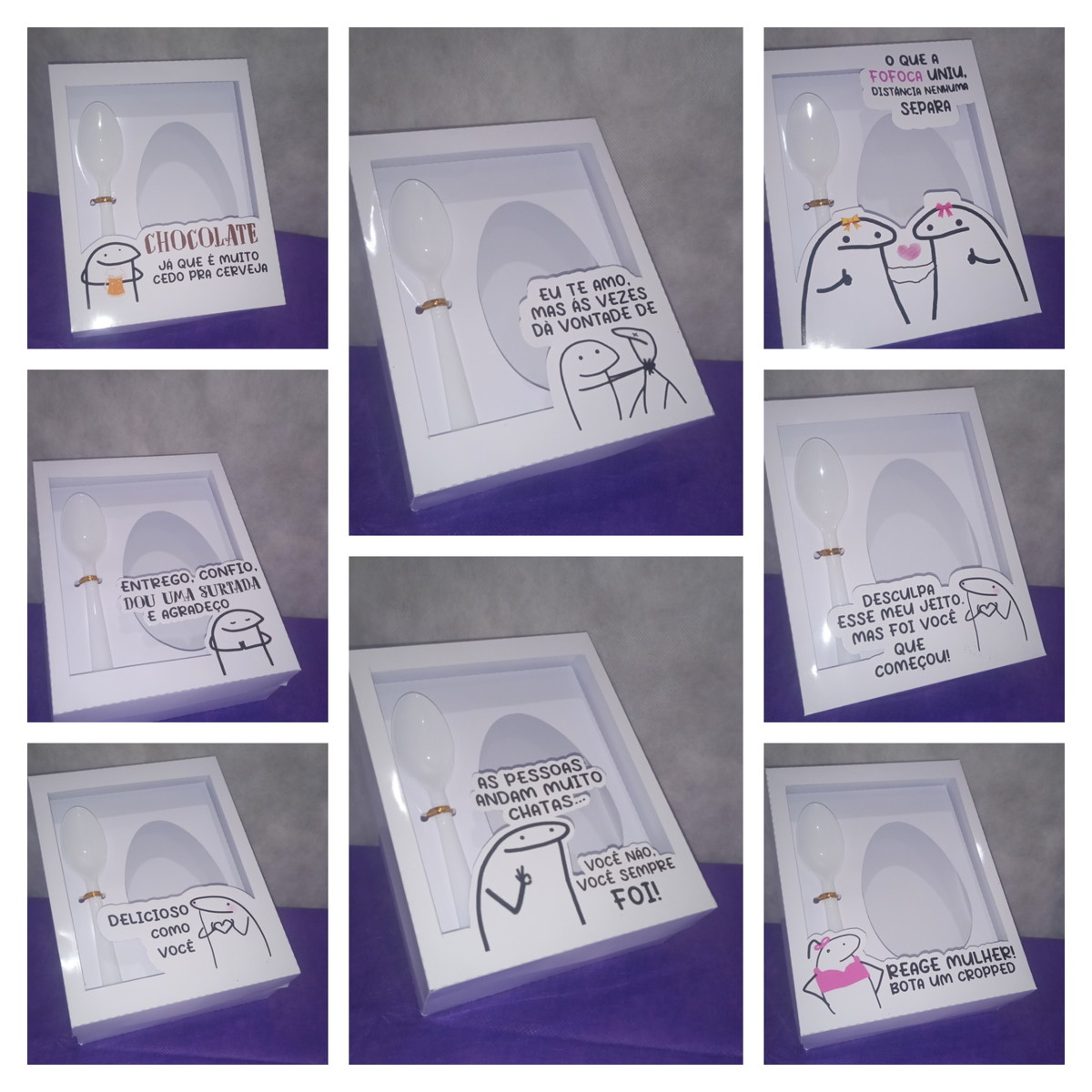 KIT C/ 5 ARQUIVO DE CORTE: KIT CAIXA OVO DE COLHER FLORK