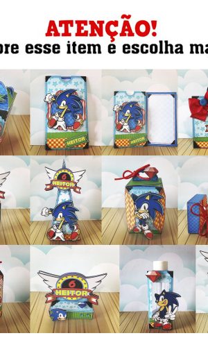 Kit c/ 5: Arquivo de corte Sonic