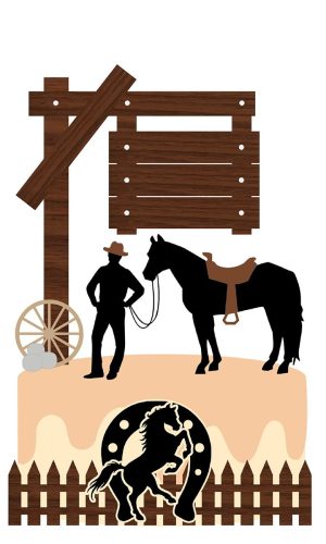KIT C/ 5 ARQUIVO DE CORTE: TOBO DE BOLO CAVALO 001