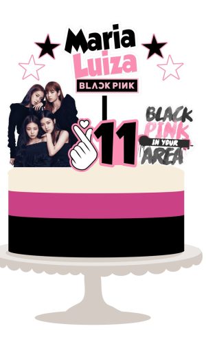 KIT C/ 5 ARQUIVO DE CORTE: TOPO DE BOLO BLACK PINK 001