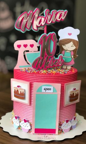 KIT C/ 5 ARQUIVO DE CORTE: TOPO DE BOLO CONFEITEIRA 003