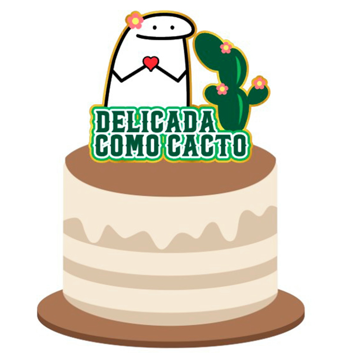 Kit C/ 5 Arquivo De Corte: Topo De Bolo Flork Bento Cake 029