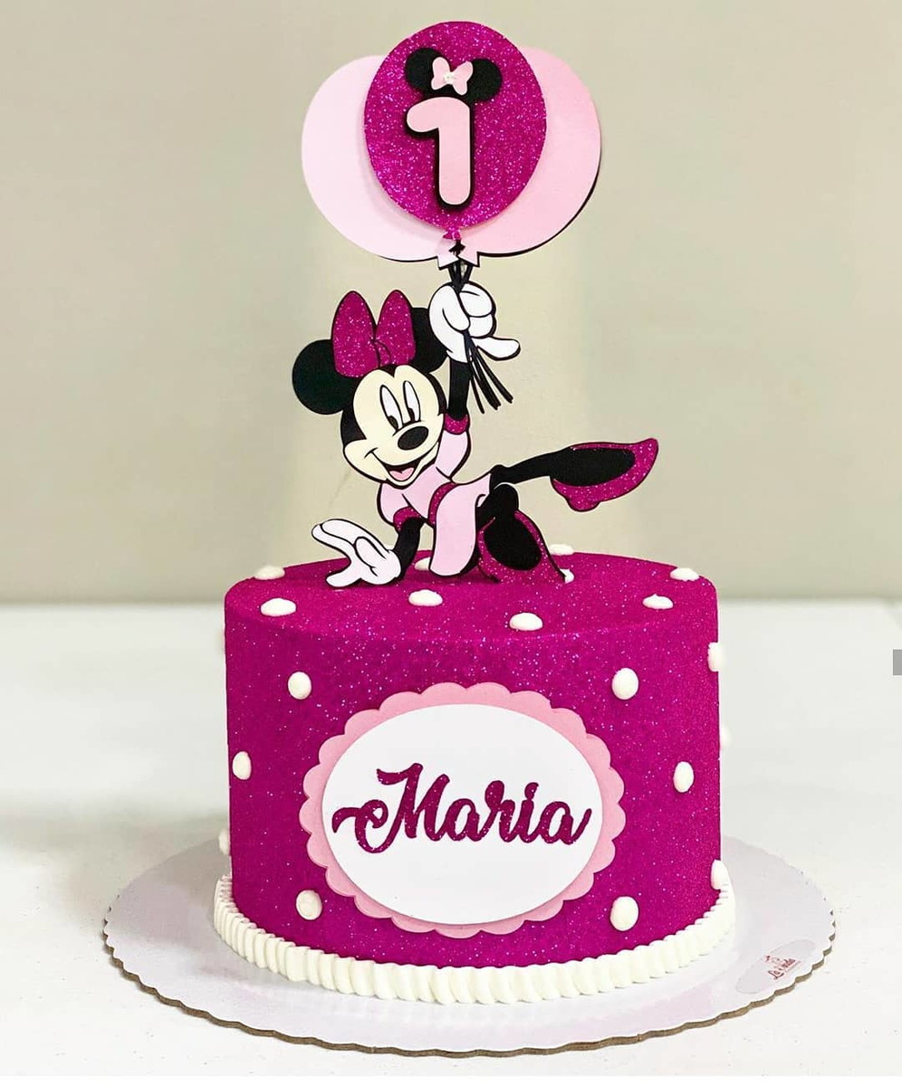 KIT C/ 5 ARQUIVO DE CORTE: TOPO DE BOLO MINNIE 003
