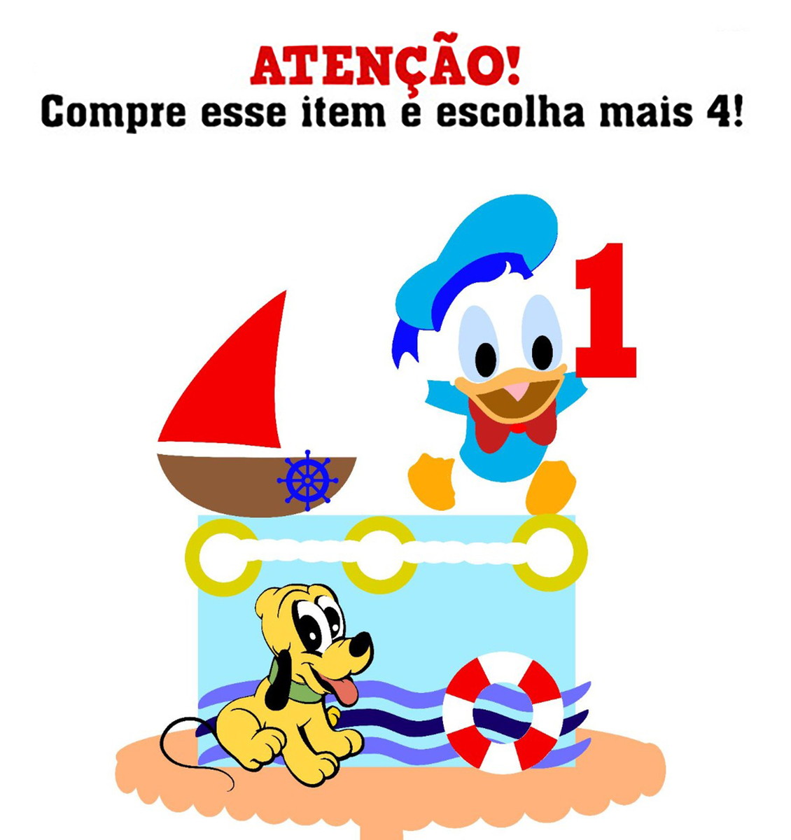 KIT C/ 5 ARQUIVO DE CORTE: TOPO PATO DONALD 002