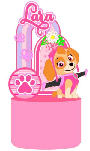 Kit C/ 5 Arquivo De Corte: Topo Patrulha Canina Skye 002