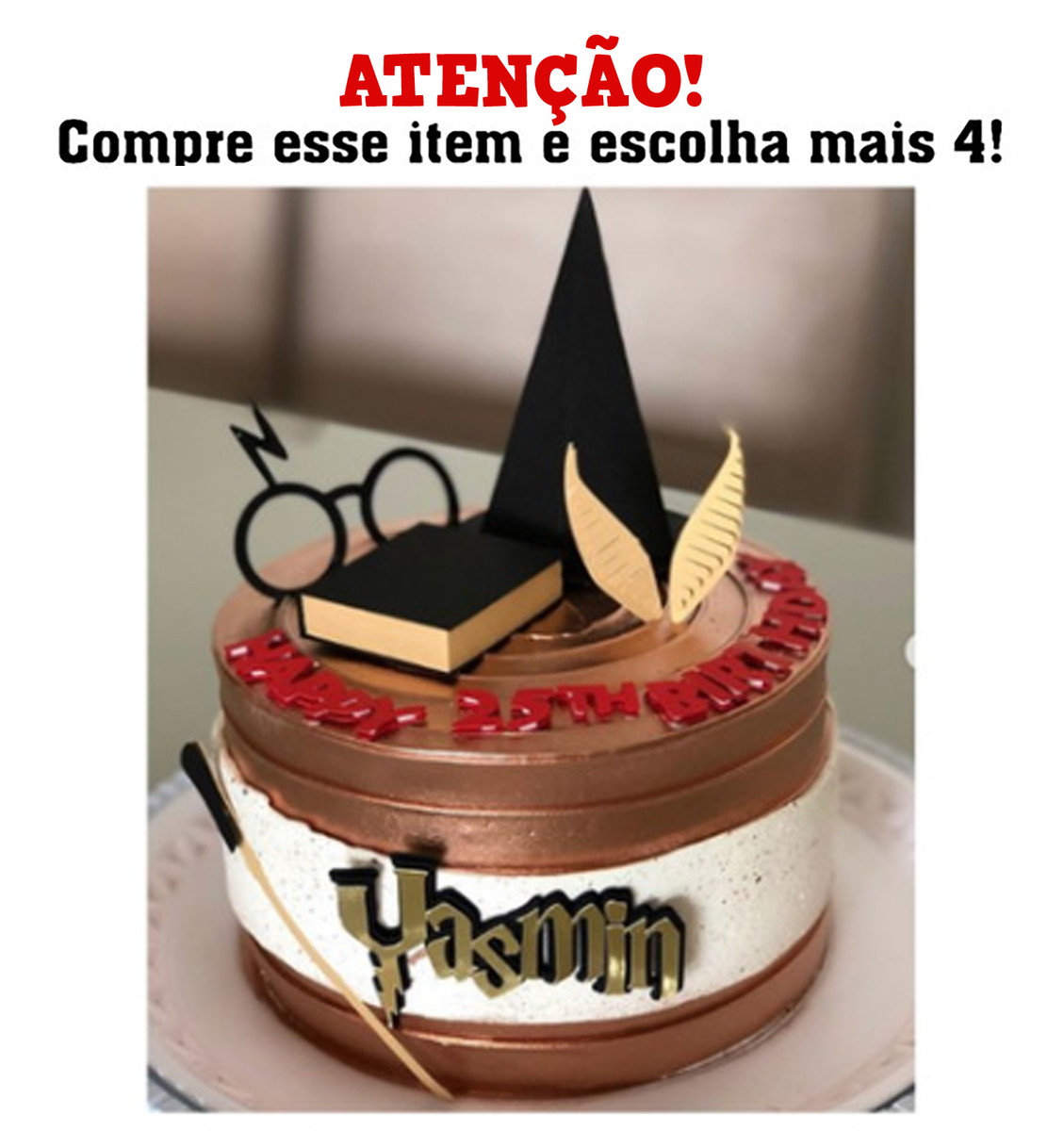 Kit c/ 5 Arquivos de corte: HARRY POTTER TOPO EM 3D 001
