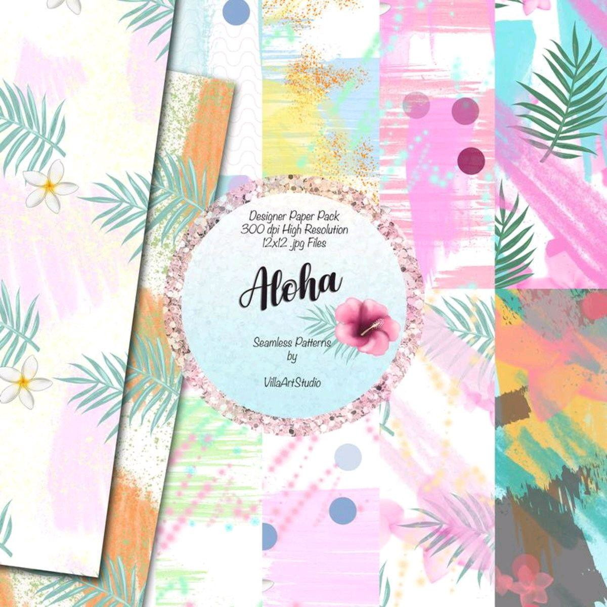 Kit Clipart - Scrapbook Surf Aloha Fashion Girls (#344) - Imagem 2