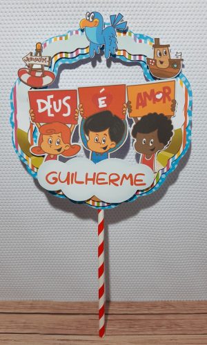 Topo de Bolo 3 Palavrinhas