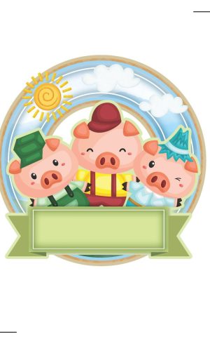 Topo de Bolo 3 Porquinhos