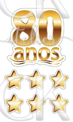 Topo de Bolo 80 anos