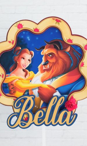 Topo De Bolo A Bela E A Fera