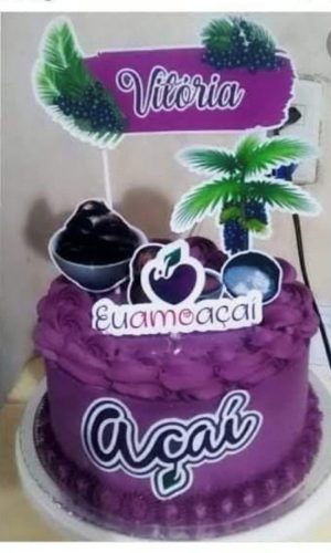Topo de Bolo Açai