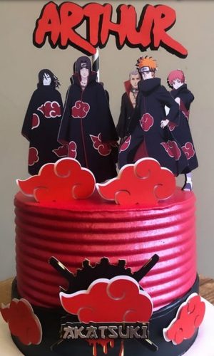 Topo de Bolo Akatsuki