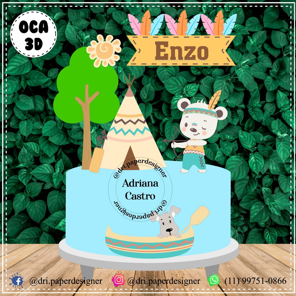 Topo De Bolo Animais Da Floresta