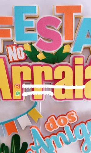 Topo de Bolo Arraiá