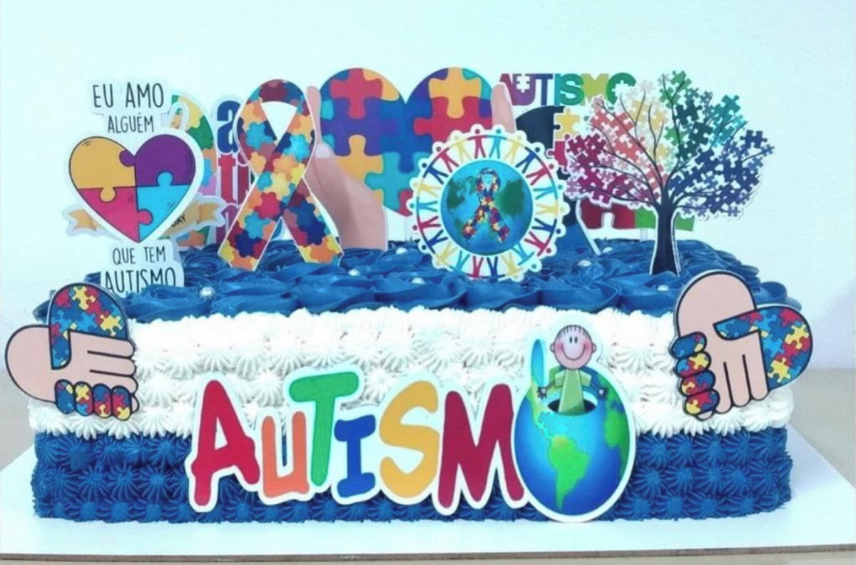Topo de Bolo Autismo