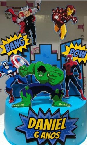 Topo de Bolo Avengers