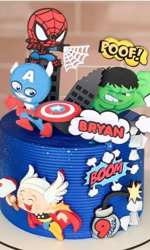 Topo de Bolo Avengers