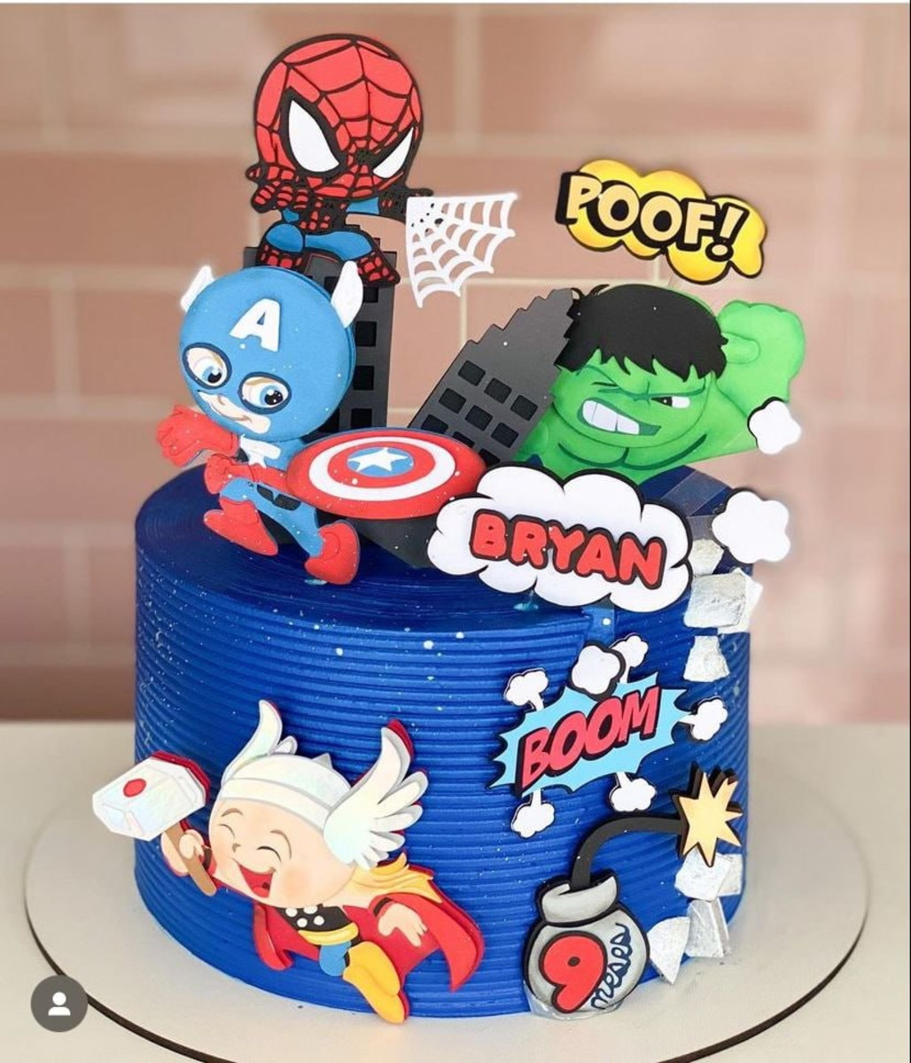 Topo de Bolo Avengers