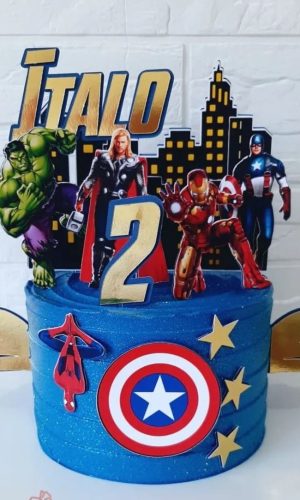 Topo de Bolo Avengers