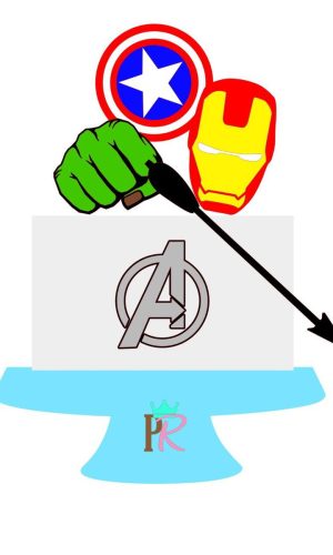 Topo De Bolo Avengers