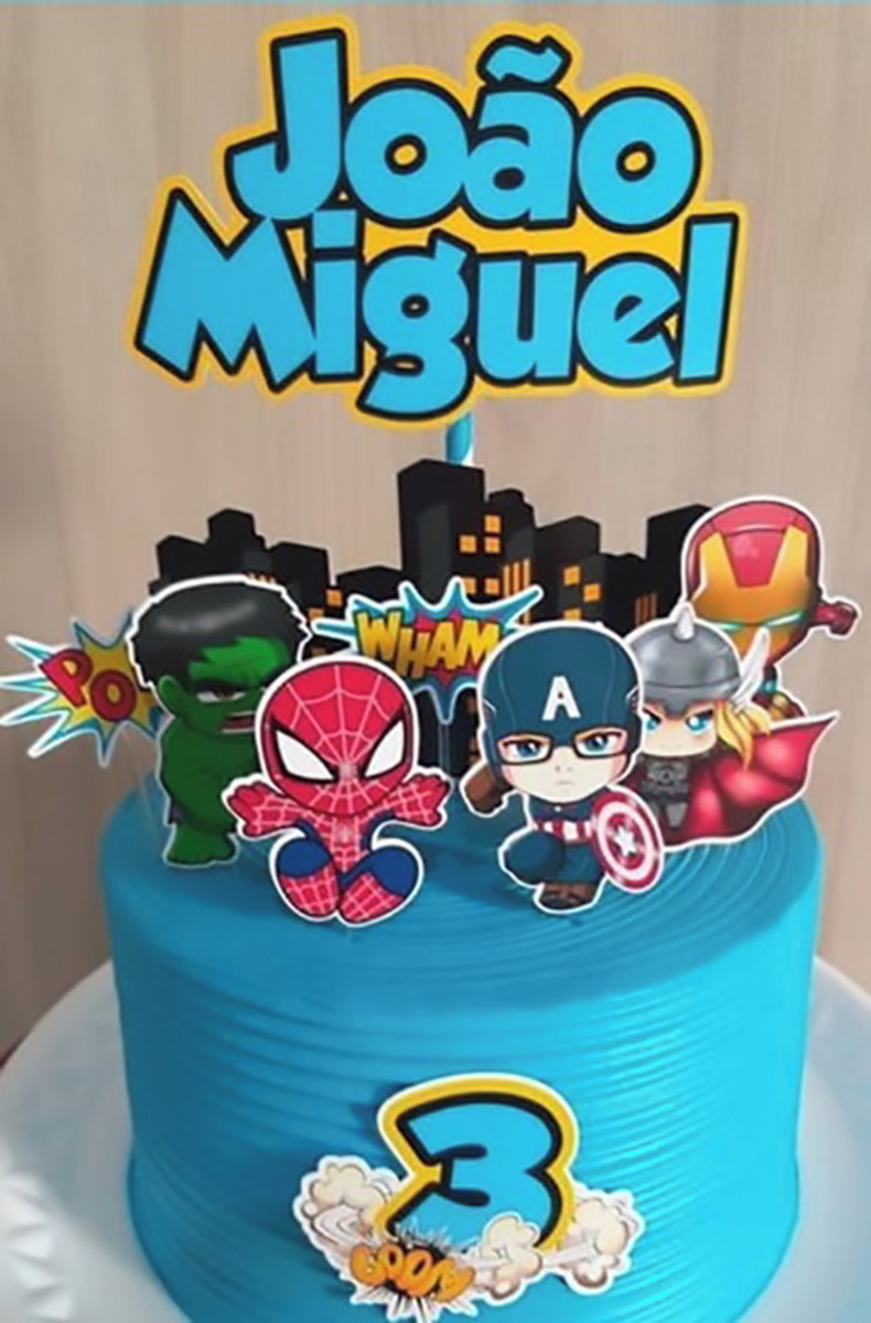 Topo De Bolo Avengers