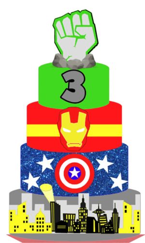 Topo De Bolo Avengers