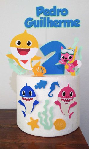 Topo de Bolo Baby Shark