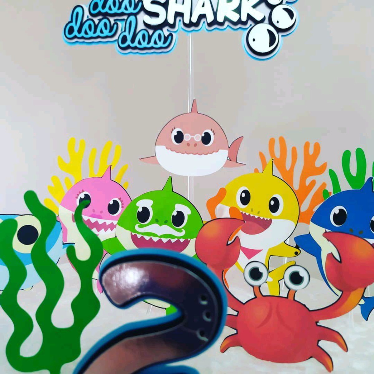 Topo de Bolo Baby Shark