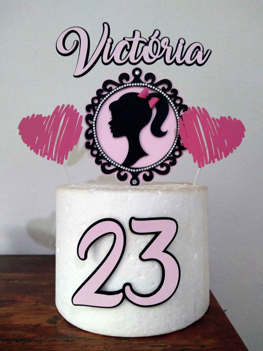 Topo de Bolo Barbie
