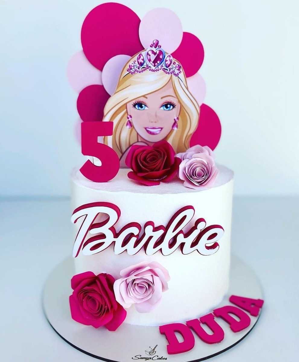 Topo de Bolo Barbie