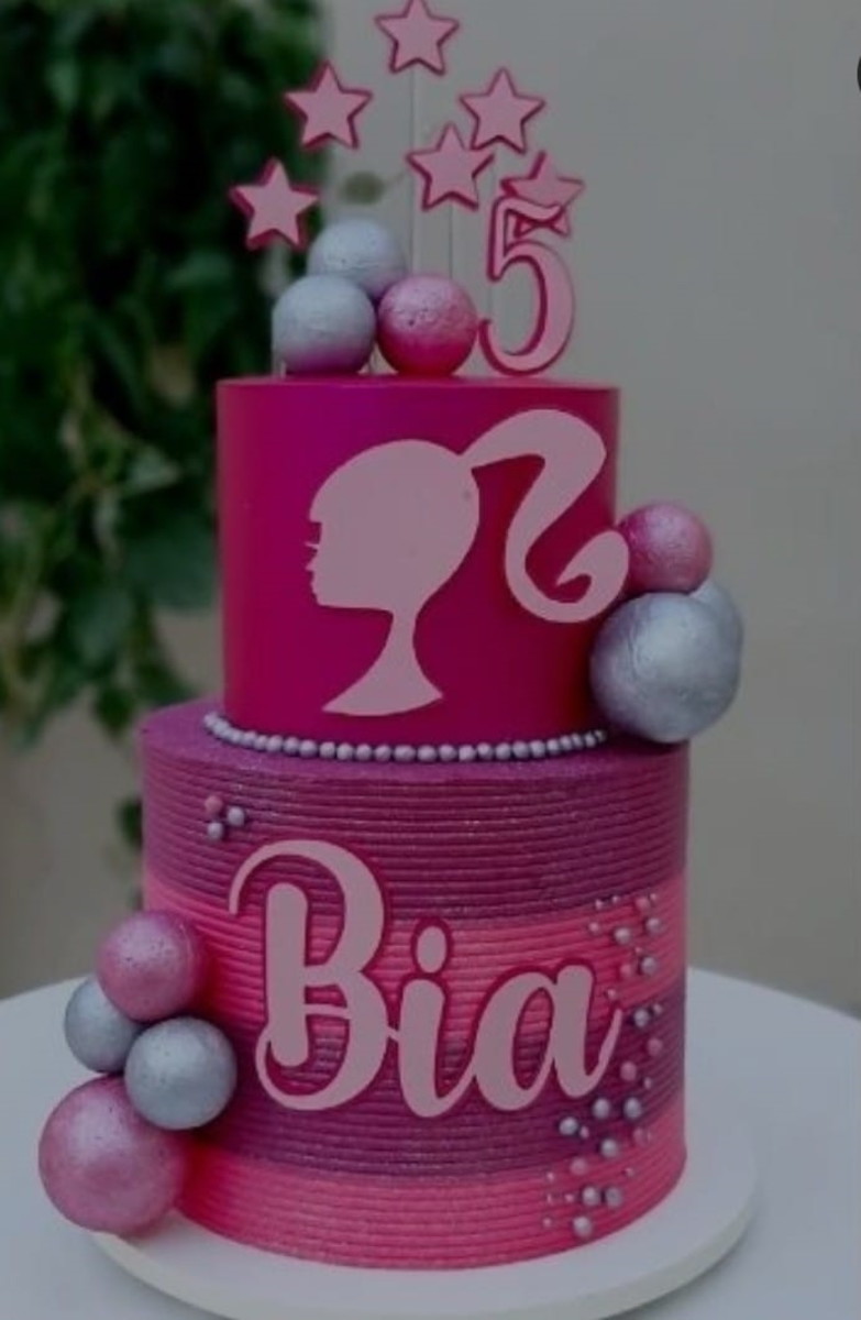 Topo de Bolo Barbie