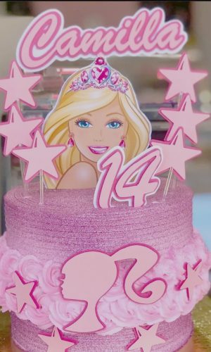 Topo de Bolo Barbie