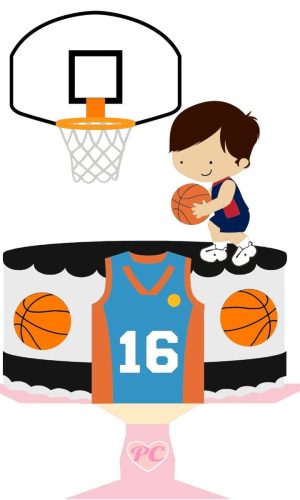 Topo de Bolo Basquete