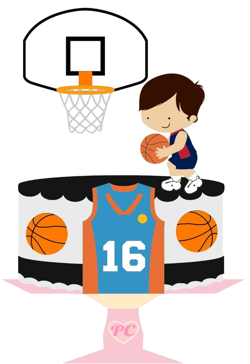 Topo de Bolo Basquete