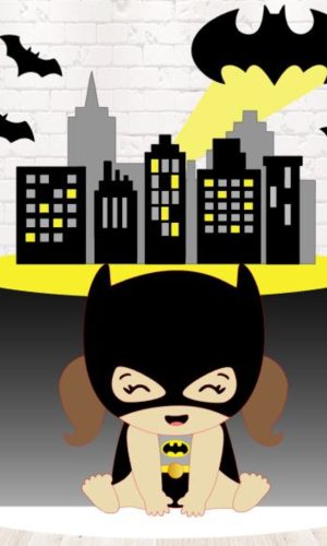 Topo de Bolo Batgirl Cute