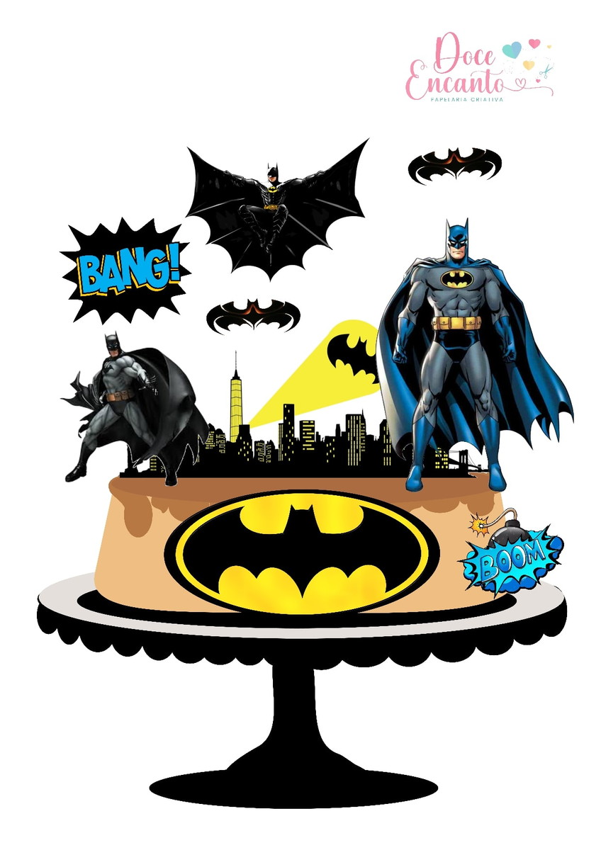 Topo de Bolo Batman