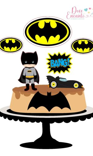 Topo de Bolo Batman