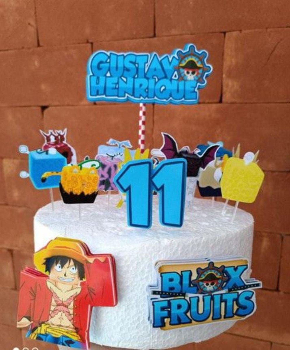 Topo de Bolo Blox Fruit