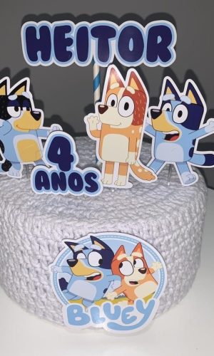 Topo de Bolo Blue