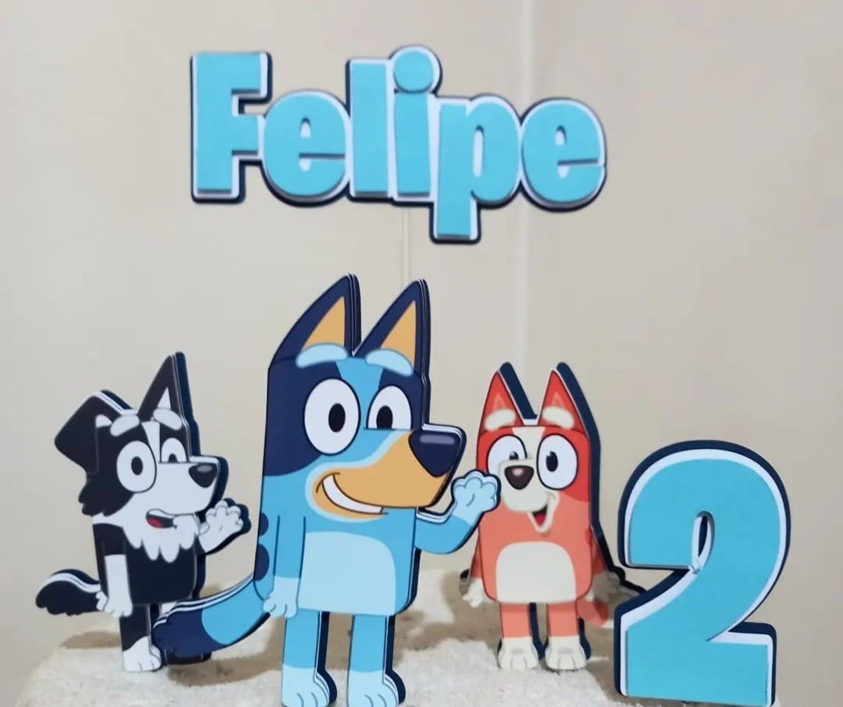 Topo de Bolo Blue