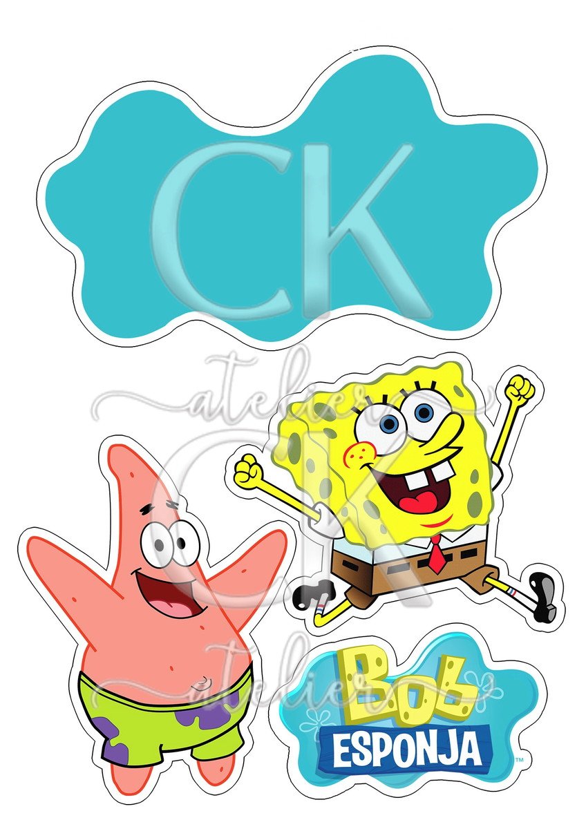 Topo de Bolo Bob Esponja
