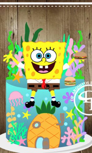 Topo De Bolo Bob Esponja