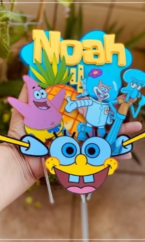 Topo de Bolo Bob Esponja