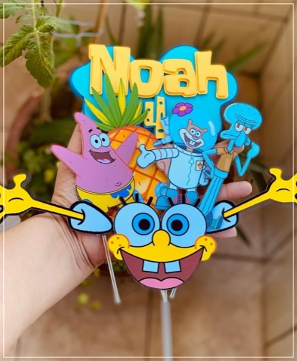 Topo de Bolo Bob Esponja